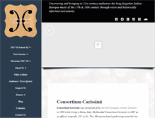 Tablet Screenshot of consortiumcarissimi.org